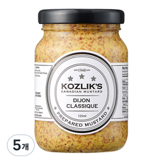 코즐릭스 머스타드 디종 클래식, 5개, 125ml