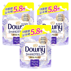 다우니 초고농축 호텔 컬렉션 섬유유연제 화이트 머스크 리필, 4.1L, 3개
