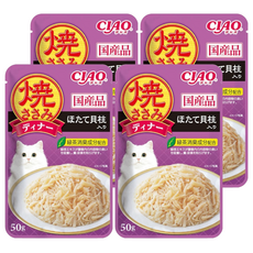 INABA CIAO 啾嚕 燒晚餐包 點心 50g, 雞肉 + 干貝, 4包