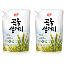 Trio 穀物洗碗 國產小麥 廚房用洗滌劑, 穀物, 1.2L, 2個