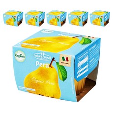 네추럴누바 유기농 생과일 누바 컵퓨레 2p, 배, 6개, 200g