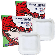 TUTU 底部小型盒狀方形氣炸鍋專用紙 90入, 2個