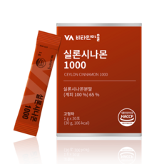 Vitamin Village 錫蘭肉桂1000沖泡粉 無賦形劑, 1g, 30條, 1盒
