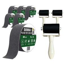 스코라 미끄럼방지 테이프 + 롤러, 6개, 회색
