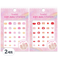 투미니 키즈 네일 스티커 2종 세트, T013 + T014, 2개