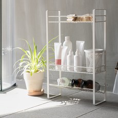 efactory Judy N 浴室廁所多用途收納3層置物架, 白色, 1個