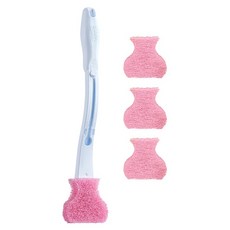 3M Scotch-Brite 百利 替換式馬桶刷 除菌抗汙型 手柄 x 1 + 刷頭 x 4, 粉紅色 + 白色, 1盒