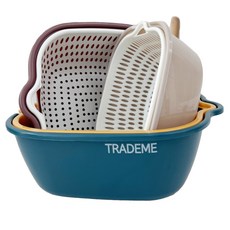 Trademe 瀝水水果清洗籃 6入, 混色
