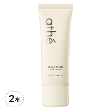 아떼 릴리프 무기자차 선크림 SPF50+ PA++++, 40ml, 2개