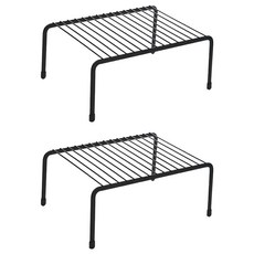 小麥購物 鐵藝置物架 c550, 時尚黑, 1層, 2組