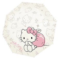 Annasha 安娜淑 Hello Kitty 凱蒂貓 自動摺疊傘 可愛卡通遮陽傘 兒童雨傘