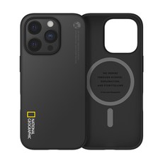 NATIONAL GEOGRAPHIC 國家地理 智慧型手機 矽膠 保護殼 iPhone 16 Pro MagSafe Compatible 黑色