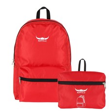 BUFFALO 可折疊可折疊口袋旅行輔助背包, 紅色