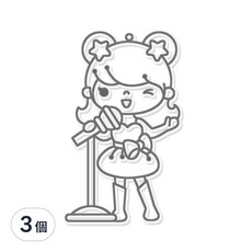 AMOS 阿摩司 壓克力模型版 小-S157 歌手, 3個