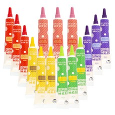 DIYOU 裝飾筆 粉紅色 3入 + 綠色 3入 + 紅色 3入 + 黃色 3入 + 紫色 3入 套組, 1套