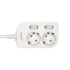 KUMHO Beongaepyo 省電型 New個別開關 2孔延長線 WI-MC31623, 白色, 1.5m, 1個
