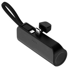 피에스글로벌 힙스터 5000mAh 도킹형 보조 배터리 C타입, MOPB-R5-CHL, 블랙