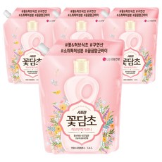 샤프란꽃담초 부케가르니 섬유유연제 연꽃 앤 유칼립투스 리필, 1.6L, 1개입, 4개