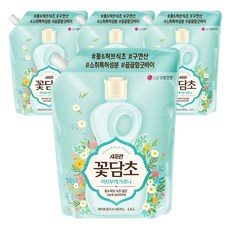 [비건라이프] 샤프란꽃담초 허브부케가르니 섬유유연제 화이트로즈 앤 시트러스 리필, 1.6L, 4개