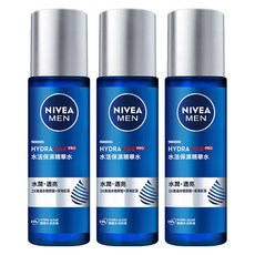 NIVEA 妮維雅 男士水活保濕精華水 2X高涵水玻尿酸+深海巨藻 水潤透亮, 150ml, 3瓶