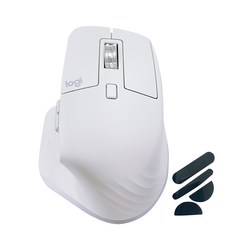 로지텍 MX Master 3S 무선 마우스 + 마우스 피트 세트 MR0077, 페일그레이