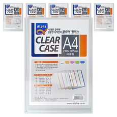 Alpha mall 透明文件夾 A4 立式, 白色, 6個