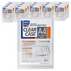 Alpha mall 透明文件夾 A4 直式, 白色, 18個