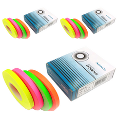 Artmate Line Tape 熒光燈 5mm 4 件套, 黃色, 綠色, 橙色, 粉色, 3組