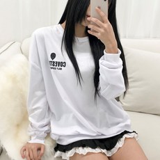 피어니스트 오버핏 캐주얼 맨투맨 티셔츠