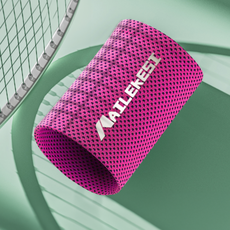 Move Nine 運動護腕帶 跑步吸汗毛巾, 玫瑰色, 2個