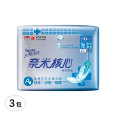 康乃馨 奈米核心健康護墊 自然無香, 17cm, 26片, 3包
