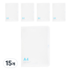 ECO Chungwoon PP 新彩色拉鍊文件夾 A4, 透明, 15個