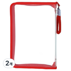 Misoroun 基本款掛環式文件收納袋 23.5 x 32.5 cm, 紅色, 2個