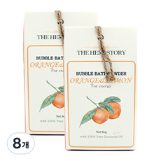 더허브스토리 버블바스파우더 오렌지&레몬, 80g, 8개