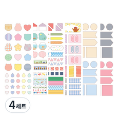 모노폴리 사틴 스티커 5종 세트, 4세트