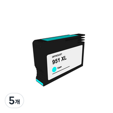 토너피아 HP951XL 대용량 호환잉크 CN046AA, 파랑, 5개