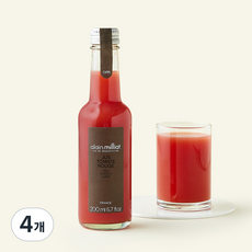 알랭밀리아 레드 토마토 주스, 200ml, 4개
