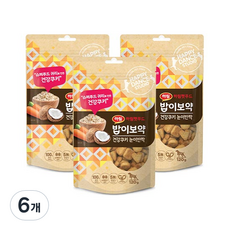 하림펫푸드밥이보약 하림펫푸드 건강쿠키 강아지 간식, 귀리(눈이반짝), 120g, 6개