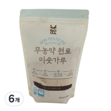 청오건강 무농약 원료 미숫가루, 500g, 6개