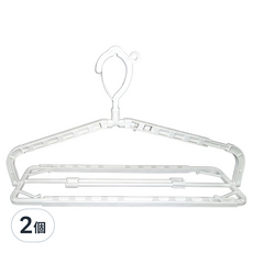 YOYOKI 可伸縮通風型衣架 43~65 x 13.2 x 36cm, 2個, 顏色隨機