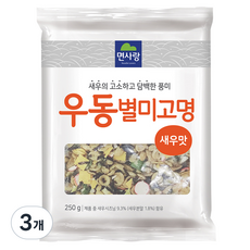 면사랑 우동 별미 고명, 250g, 3개