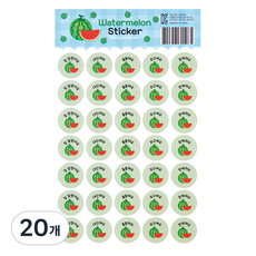 슈퍼쌤 동글동글 칭찬스티커, 수박, 20개