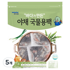 바다원 야채 국물용팩, 300g, 5개