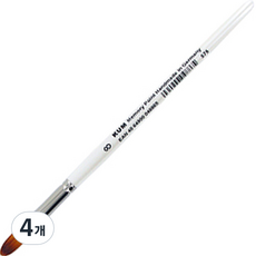 KUM 庫姆 Memory Point 圓頭平刷, 4個, 8號