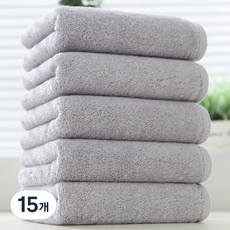코튼클라우드 호텔수건 200g 40수 코마사, 소프트그레이, 15개