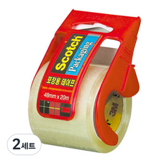 스카치 미니 포장용 테이프 디스펜서, 132D 투명, 2세트