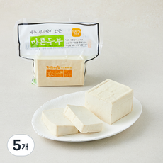 제주아침 국내산 콩 마른 두부, 350g, 5개