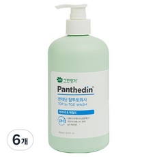 그린핑거 판테딘 더마 저자극 탑투토 올인원 워시, 6개, 500ml