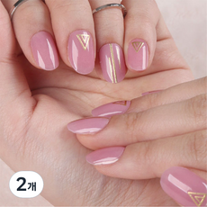 Jellippum 凝膠美甲貼, 粉紅線條, 2個