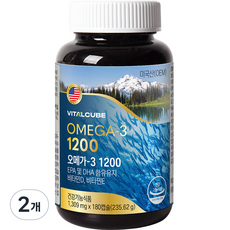 Vital Cube Omega 3 1200 235.62g, 180顆, 2個